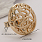 Elegant Zinc Alloy Finger Rings for Party Accessories, Flat Round, Golden, 24mm, Inner Diameter: 18mm