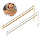 Brass Chain Bra Straps, Adjustable Bra Strap Holder, with Alloy Hooks and Rhinestone, Mixed Color, 410mm, 4pcs/set