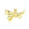 Brass Pendants, Bowknot Charms, Real 18K Gold Plated, 19x31x8mm, Hole: 5.5x3.5mm