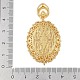 Овальная латунная подвеска с микропаве из кубического циркония KK-U026-14G-3