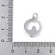 Подвески из латуни микропаве с фианитами и стеклом KK-F892-50P-4