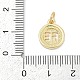 Латунные микропаве прозрачные подвески с фианитом KK-G522-36G-3