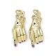Латунные микро проложить кубического циркония подвески KK-L209-077G-02-1