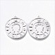 Латунные микропаве прозрачные подвески с фианитом KK-N232-164-NF-1