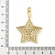 Латунные микропаве прозрачные подвески с фианитом KK-B141-42G-01-3