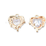 Подвески из латуни с прозрачным фианитом KK-N232-478LG