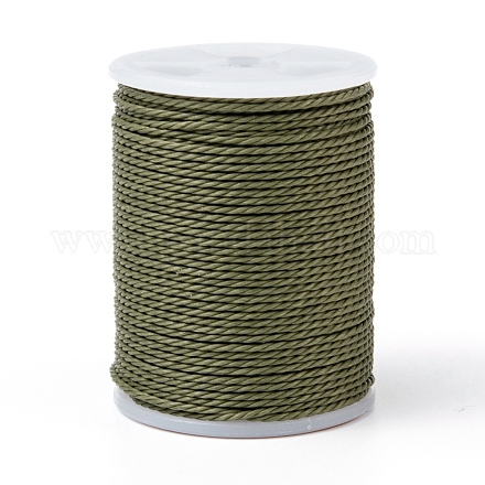 Круглый вощеный полиэфирный шнур YC-G006-01-1.0mm-37-1