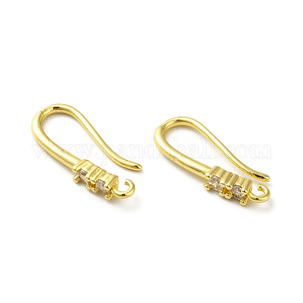 Латунные крючки для серьги из чистого циркония ZIRC-R112-10G-1