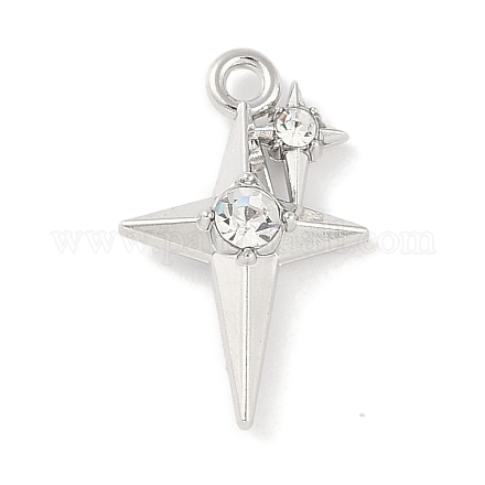 Подвески из сплава с кристаллами и стразами X-PALLOY-F018-18P-01-1
