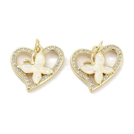Латунные микропаве прозрачные подвески с фианитом KK-L213-018G-01-1