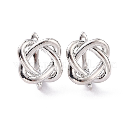 Серьги-кольца из латунной проволоки с застежкой сзади KK-G420-16P-1