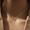 Heart Letter Brass Micro Pave Clear Cubic Zirconia Initial Lariat Necklaces, Golden, Letter J, 13.78~17.72 inch(35~45cm)