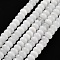 Natural White Jade Beads Strands, Rondelle, White, 8x5mm, Hole: 1mm, about 74pcs/strand, 15.15 inch(38.5cm)