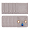 AHANDMAKER Jewelry Pouch with Insert Pad Portable Gift Bag With Snap Button Velvet Jewelry Storage Drawstring Pouches for Christmas Necklace Bracelet Earrings(Light Gray)