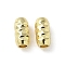 Brass Beads, Column, Real 18K Gold Plated, 6x3mm, Hole: 1.6mm