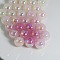 Color Changing Sun Sensitive UV Reactive Acrylic Mood Beads, Luminous, Glow in the Dark, Round, White, 16mm, Hole: 3mm