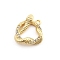 Brass Micro Pave Cubic Zirconia Pendants, Snake Charms, Golden, 16x13.5x3.5mm, Hole: 1.5mm