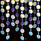 Irridescent PVC Glitter Circle Dots Garland, Hanging Polk Dot Streamer, for DIY Shimmer Wall Backdrop, Festive & Party Decoration, Colorful, about 1m/pc
