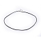 Jewelry Necklace Cord, PVC Cord, Black, Platinum Color Iron Clasp and adjustable chain, about 2mm thick, 16 inch