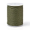 Round Waxed Polyester Cord, Taiwan Waxed Cord, Twisted Cord, Olive, 1mm, about 12.02 yards(11m)/roll