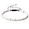 Adjustable Women's Howlite Beaded Bracelet, with Simple and Versatile Hand-wove Bead, Show in Picture