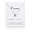 Twelve Constellations Alloy Pendant Necklaces, Platinum, Pisces, 15.75 inch(40cm)