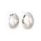 Brass Charms, Cadmium Free & Nickel Free & Lead Free, Oval, Real Platinum Plated, 7x5mm, Hole: 1.2mm