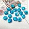 Glass Beads, Nuggets, for DIY Bracelet Accessories, Blue, 10x11.5x7mm, Hole: 1.2mm