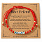 Lampwork & Glass Beads Braided Bead Bracelets, Adjustable Nylon Braided Bracelets for Women, with Greeting Card, Evil Eye, Inner Diameter: 11 inch(28cm)