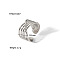 Stainless Steel Cross Hollow Web Cuff Ring Unique Design, Stainless Steel Color, Adjustable