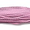 3-Ply PU Leather Braided Cord, Flat, Pearl Pink, 5x1.5mm, about 107.17 Yards(98m)/Bundle