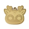 201 Stainless Steel Pendants, Deer Charm, Golden, 20.5x23x1.5mm, Hole: 1mm