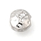 Brass Micro Pave Clear Cubic Zirconia Beads, Platinum, Round, 7.5x8x5mm, Hole: 1.6mm