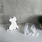 Animal Candle Holder Silhouette Silicone Molds, For Candle Making, Dog, 13.2x11x2.7cm