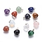 Natural & Synthetic Mixed Stone Pendants, with Platinum Tone Brass Findings, Heart, 18x15x10mm, Hole: 5x7mm