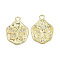 Rack Plating Alloy Pendants, with Crystal Rhinestone, Twist Teardrop with Butterfly, Cadmium Free & Nickel Free & Lead Free, Light Gold, 23.5x18x3mm, Hole: 2.2mm