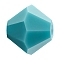 Preciosa® Crystal Beads, Czech Crystal, Bicone(451 69 302 Rondelle), 63030 Turquoise, 4mm, Hole: 0.8mm