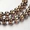 Electroplate Non-magnetic Synthetic Hematite Bead Strands, Bicone, Antique Bronze Plated, 6x6mm, Hole: 1mm, about 61pcs/strand, 15.7 inch