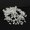 Brass Chain Tabs, Chain Extender Connectors, Silver Color Plated, 7x3.9mm, Hole: 1mm