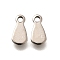 304 Stainless Steel Stamping Blank Tag Charms, Teardrop Charm, Stainless Steel Color, 8x4x1mm, Hole: 1.2mm
