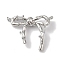 Rack Plating Brass Pendants, Long-Lasting Plated, Lead Free & Cadmium Free, Bowknot, Platinum, 20.5x26.5x5.5mm, Hole: 1.2mm