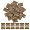 30Pcs Wood Knitting, Crochet, Sewing Tags, Rectangle, Tan, 2x3x0.3cm, Hole: 5.5x2.5mm