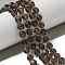 Natural Ice Obsidian Beads Strands, with Seed Beads, Faceted, Dice, 8x8mm, Hole: 1.2mm, about 39~42pcs/strand, 15.51''~15.75''(39.4~40cm)