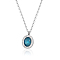 Green Stone Pendant Necklace, Stainless Steel Cable Chain Necklaces for Women