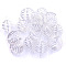 Iron Wire Pendants, Hollow, Round, Silver Color Plated, 9x8mm, Hole: 3mm