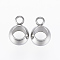 201 Stainless Steel Tube Bails, Loop Bails, Round, Stainless Steel Color, 9x6.5x5mm, Hole: 1.5mm, Inner Diameter: 4mm