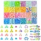 DIY Earrings Jewelry Making Kit, Opaque Acrylic Beads, Mixed Shapes, Mixed Color, 4~13.5x4~17.5x3~9.8mm, Hole: 1~4mm