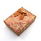 Rectangle Cardboard Jewelry Set Boxes, with Bowknot Outside and Sponge Inside, for Necklaces and Pendants, Light Salmon, 93x72x29mm