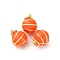 Brass Enamel Charms, Round Charm, with Jump Ring, Rack Plating, Lead Free & Cadmium Free, Long-Lasting Plated, Real 18K Gold Plated, Coral, 13x11mm, Hole: 3.5mm