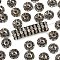 Brass Rhinestone Spacer Beads, Grade A, Wavy Edge, Gunmetal, Rondelle, Crystal, 10x4mm, Hole: 2mm